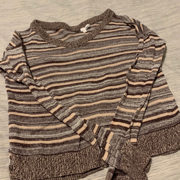 Urban Outfitters Brown Striped Sweater Top Small - Picture 1 of 3